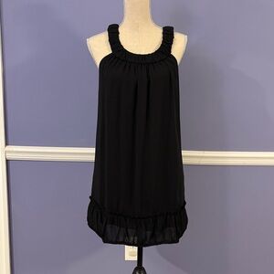 Karlie Black Ruffle Detail Dress